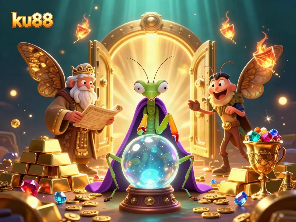 Experience the thrill of ku88 with our mystical fortune teller and vibrant casino treasures.