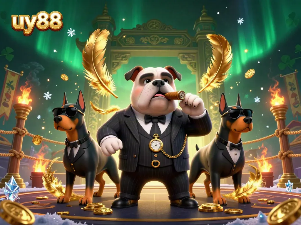Experience the thrilling action at uy88's casino arena with iconic characters and vibrant game elements.