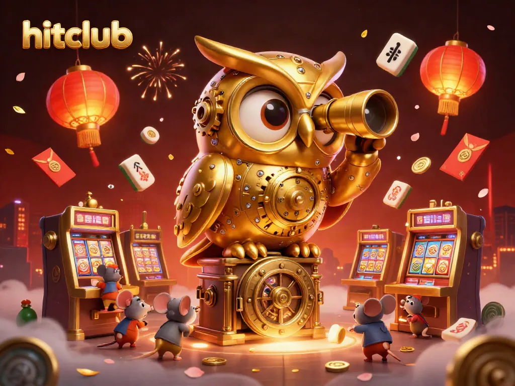 Experience the excitement with hitclubb as cartoon characters celebrate wins amidst vibrant casino elements