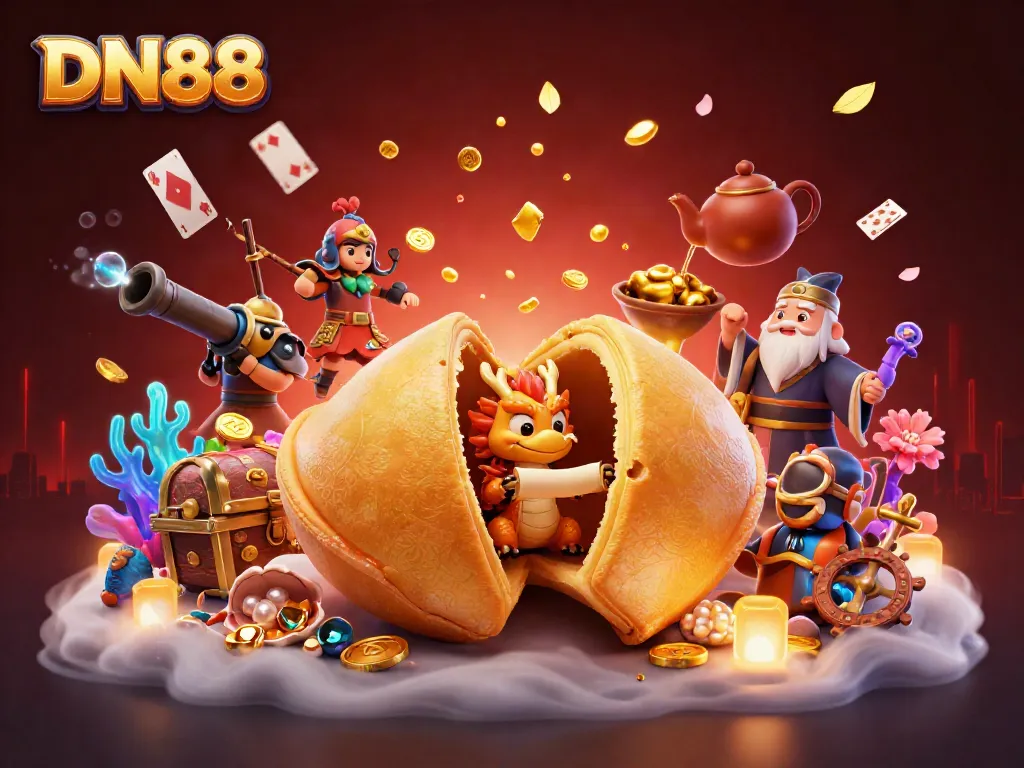 Experience thrilling gameplay with DN88 in a vibrant 3D casino world showcasing endless fortune.