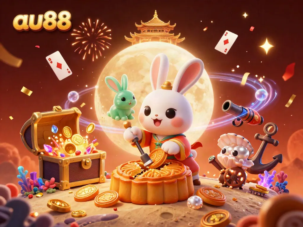 Engage with exciting games at au88 casino, featuring vibrant 3D illustrations of winning moments.