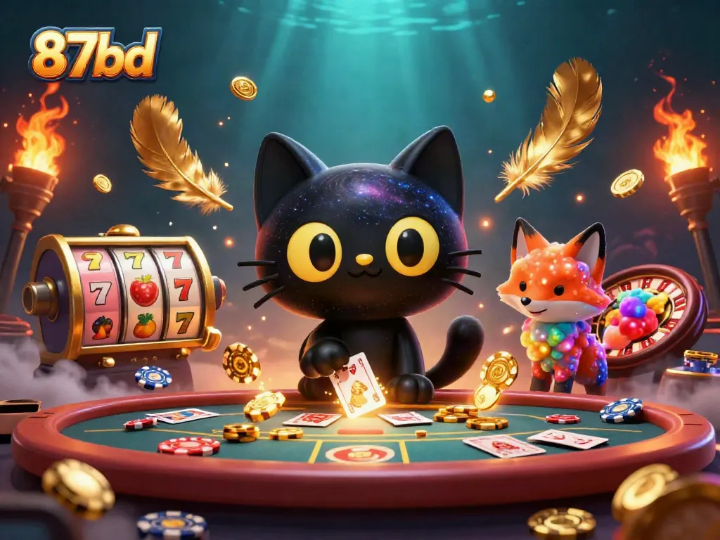 Engage with thrilling games at 87bd, featuring cosmic characters and an energetic casino atmosphere.