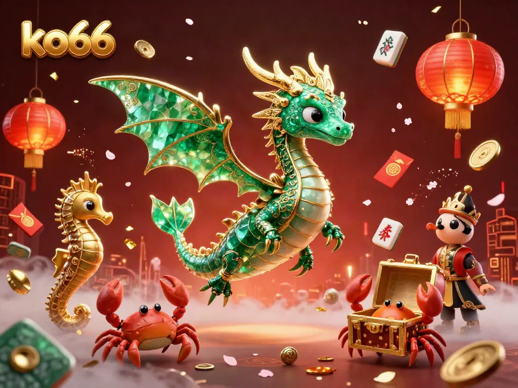 Experience thrilling gaming at KO66 with a vibrant 3D digital casino scene featuring stunning characters and action.