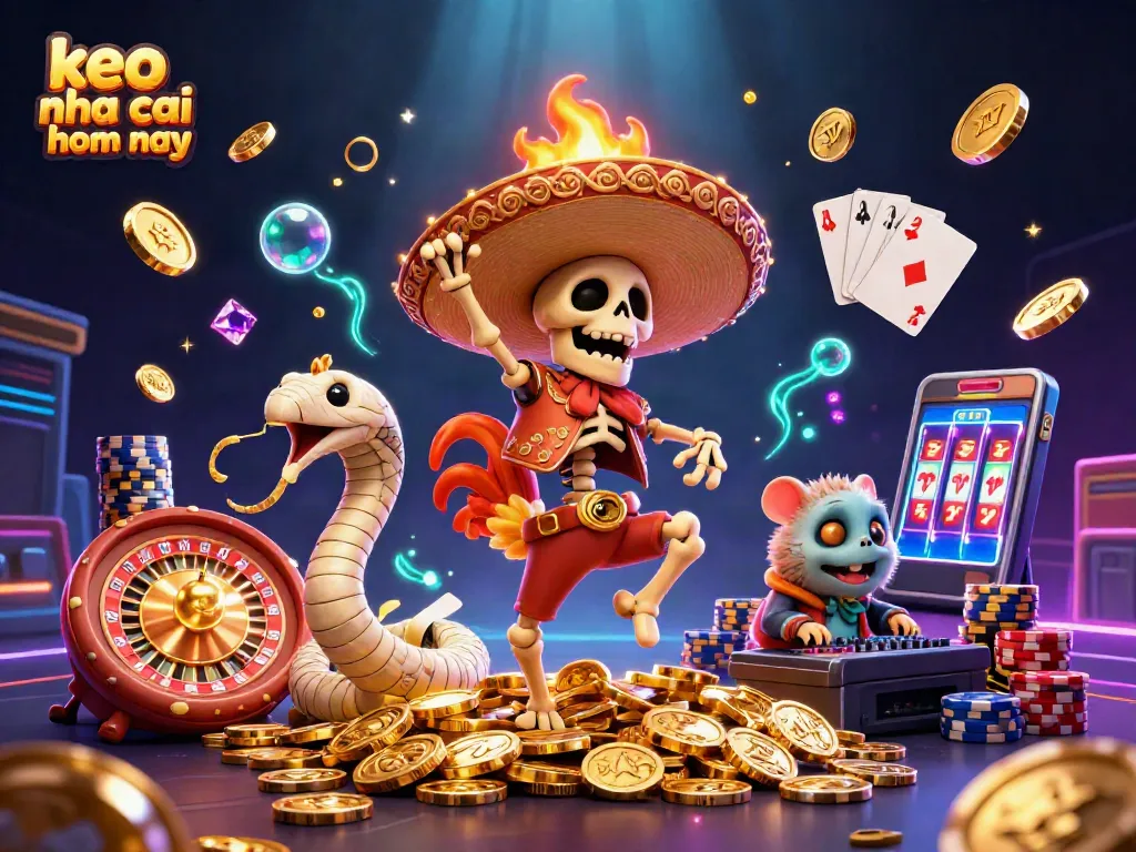 Experience exciting thrills with keo nha cai hom nay in this vibrant casino scene filled with winning elements.