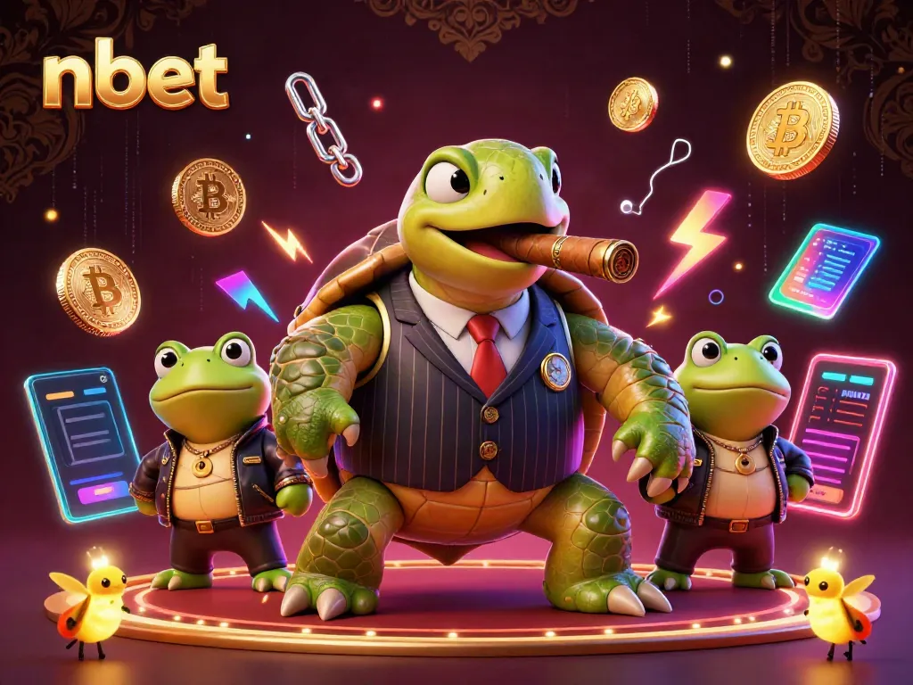 Engage with nbet's thrilling online casino featuring vibrant characters and crypto elements.