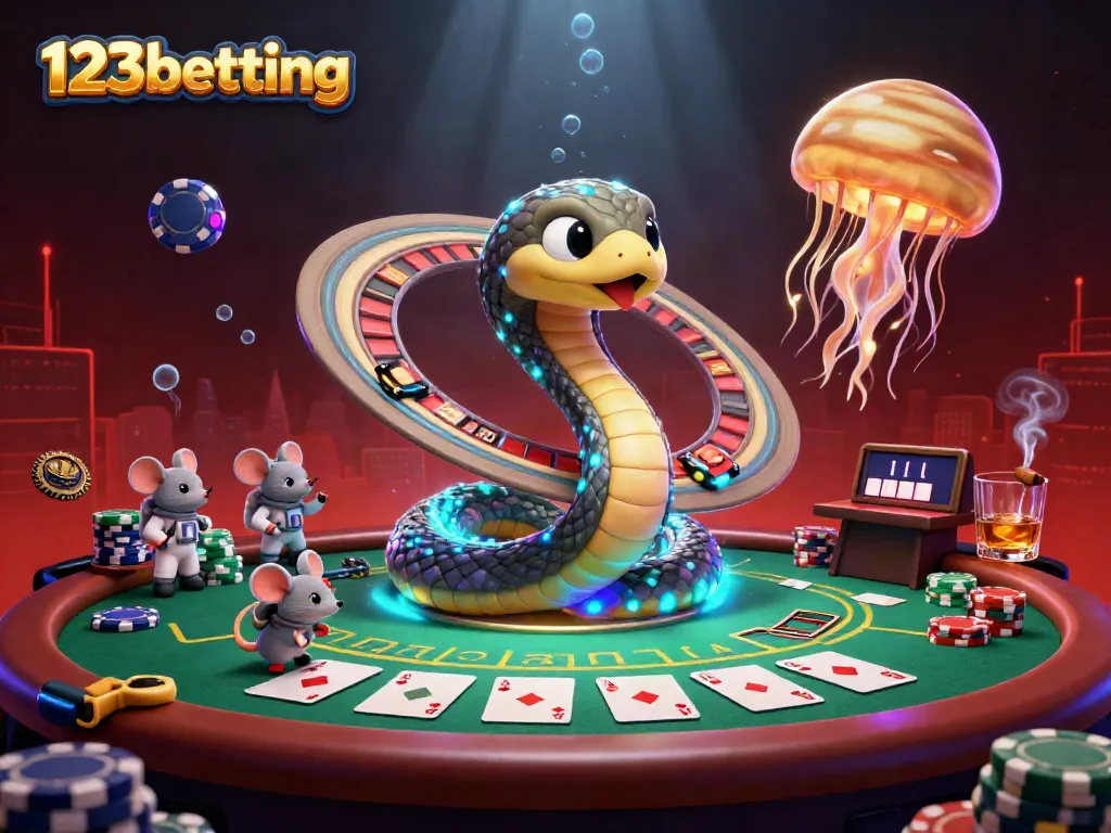 Experience thrilling moments with 123betting as astronaut mice place bets on a cosmic roulette.