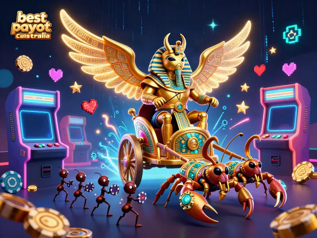 Experience the excitement of the best payout casino Australia with vibrant characters and game elements in action.